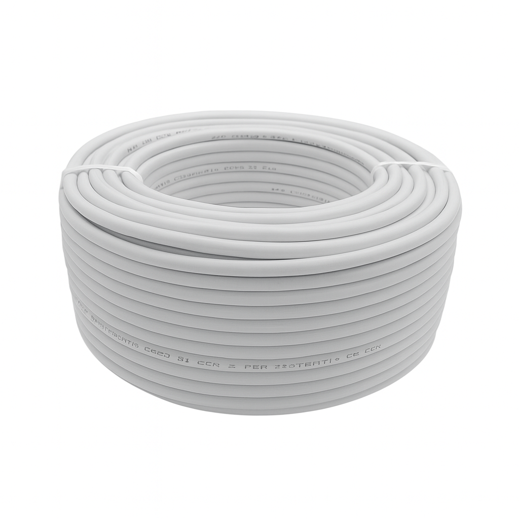 matassa cavo antifurto multipolare schermato grigio 6x0.22 2x0.50 per sistemi sicurezza 100 metri