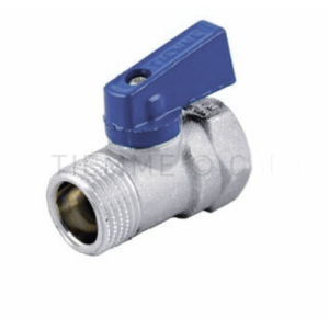 Minivalvola a sfera 1/2 maschio femmina nichelata per impianti idraulici  2940003