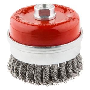 Spazzola a tazza rinforzata inox 65 mm attacco m14  57h585