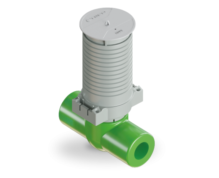 Rubinetto incasso verde DN15 D20 regolabile TECO per impianti idraulici integrati