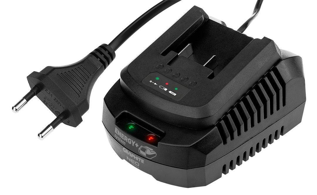 Kit batteria 18V 4Ah caricabatterie Graphite Energy Plus 58GE132-1