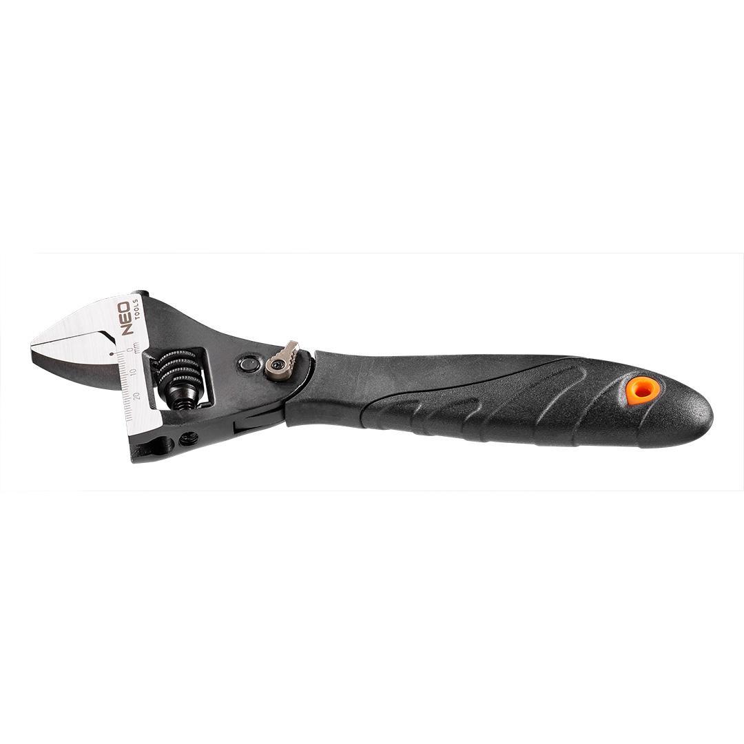Chiave regolabile con cricchetto 200 mm manico ergonomico e regolazione precisa