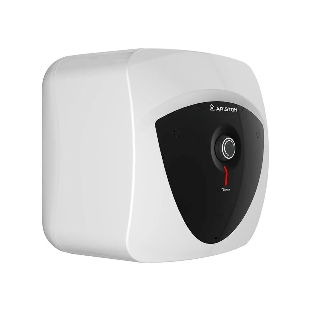 frontale scaldacqua elettrico Ariston verticale 30 litri bianco e nero