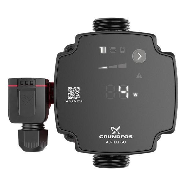 vista frontale circolatore grundfos alpha1 go 15 60 130 elettronico riscaldamento condizionamento