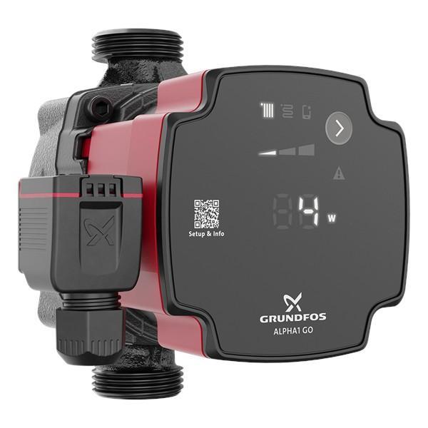vista laterale circolatore elettronico grundfos alpha1 go 15 60 130 per impianti termici