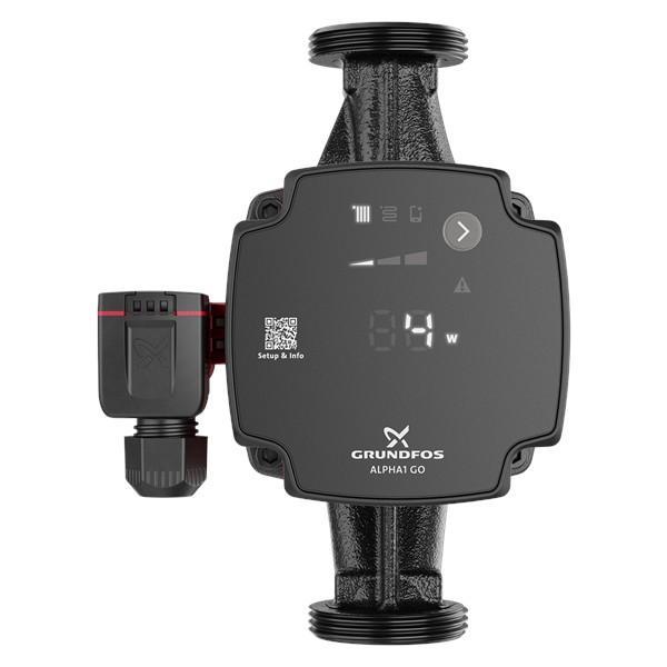 circolatore elettronico Grundfos ALPHA1 GO immagine frontale con display digitale