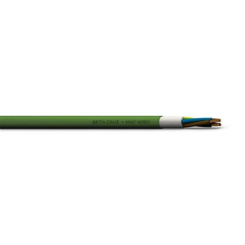 vista del cavo comando per automazione cancelli beta cavi 2x0.50 mm sezione e isolante verde matassa 100 metri