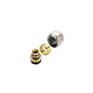 Adattatore multistrato ø16/2x1/2 pollice raccordo idraulico ottone nichelato  1440001