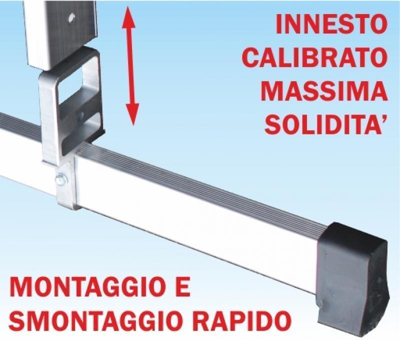 innesto calibrato basetta stabilizzatrice scala alluminio frigerio montaggio rapido