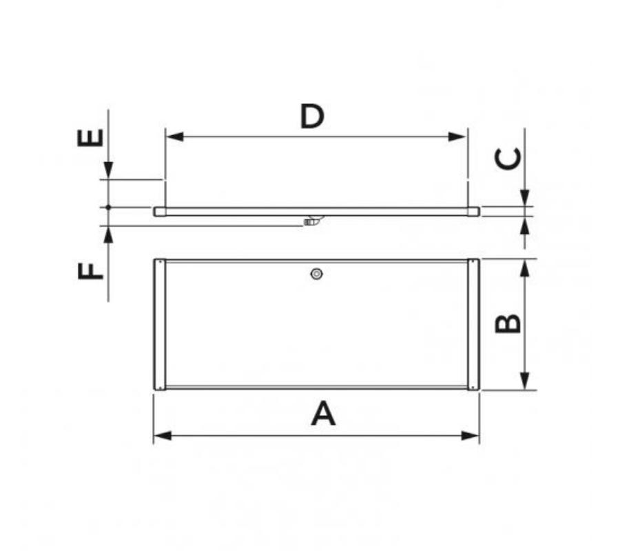 vista dettagliata bacinella raccolta condensa Tecnosystemi con staffe di fissaggio 1100x550 mm