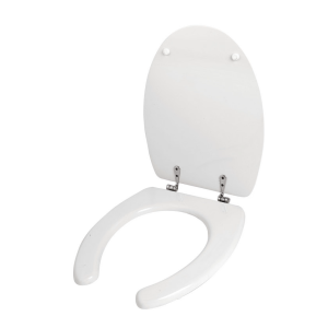 Sedile serie easy bianco per vaso con apertura frontale mdf e resina poliestere cerniere zamak  11200