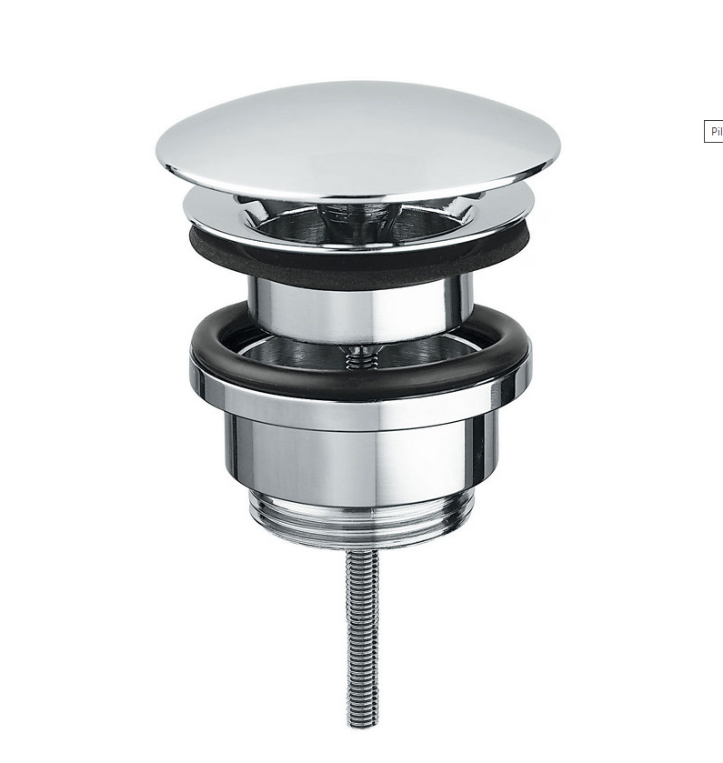 piletta universale click clack in ottone cromato attacco 1 1 4 per lavabo bagno