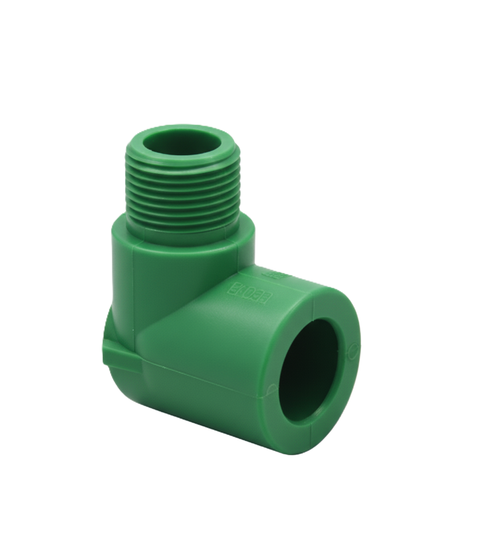 Raccordo gomito maschio femmina 90 gradi DN 20 verde BAMPI per impianti idrici