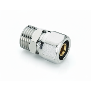 Raccordo diritto maschio 26x3/4" in ottone nichelato per tubo multistrato pex-al-pex  blmm2634