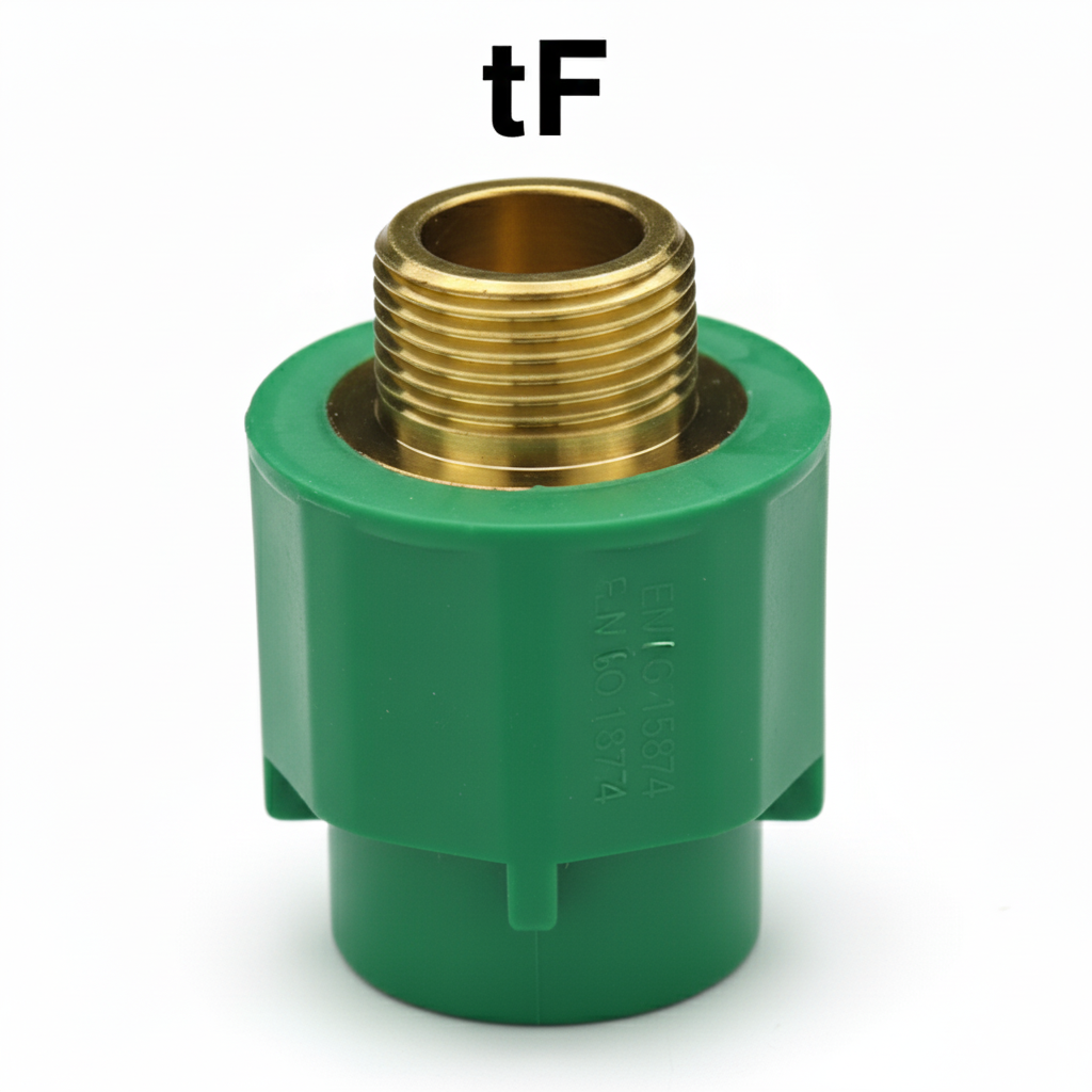 dettaglio raccordo maschio filettato ottone pp r 32x1 bampi