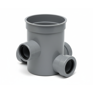 Pozzetto a 4 vie ø100 mm con tappo di protezione uscita ø40 mm per scarico a pavimento  si6560rd