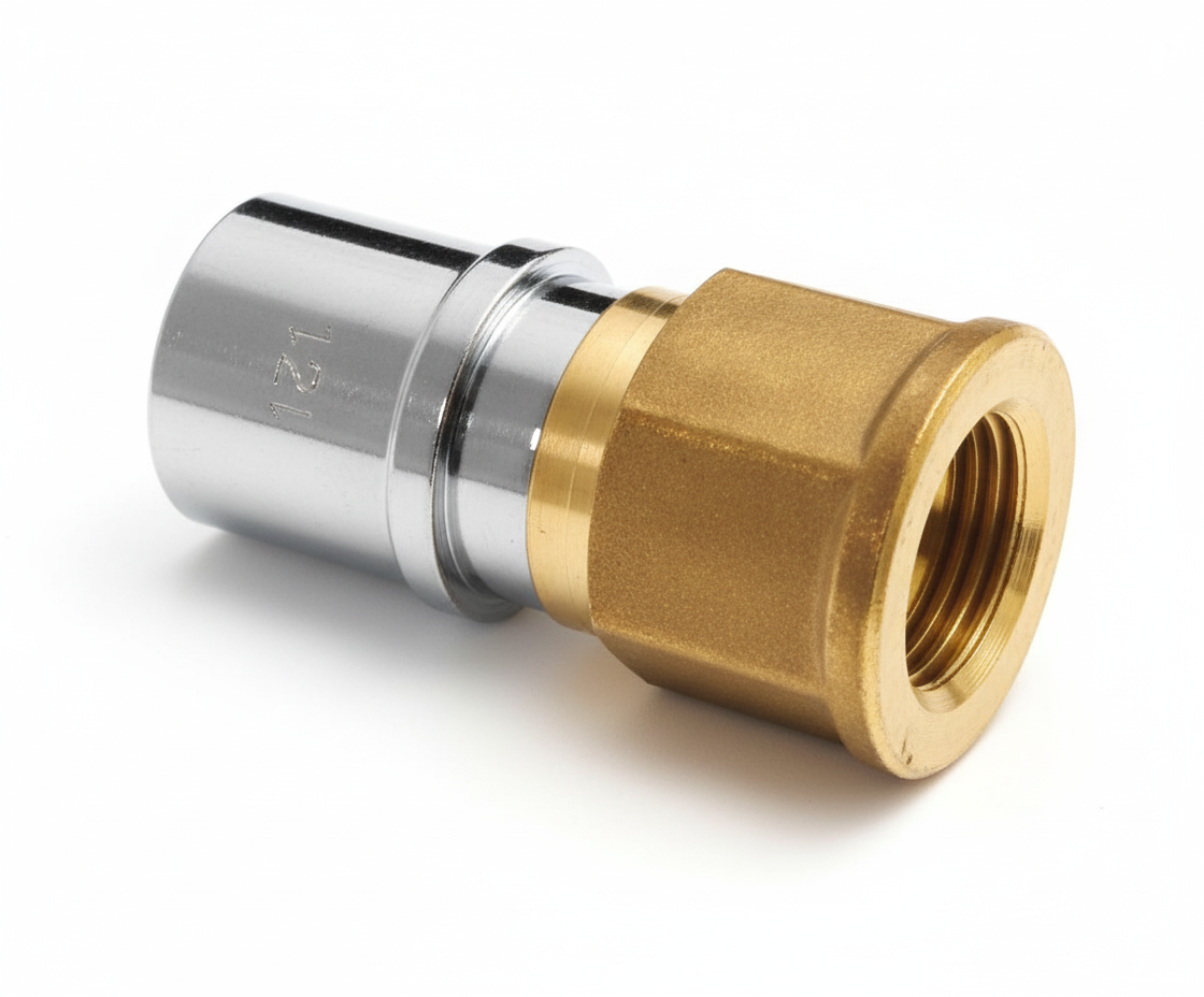 raccordo diritto filettato femmina per gas 20x3 4 bampi serie mp gas profilo th installazione impianto gas multistrato