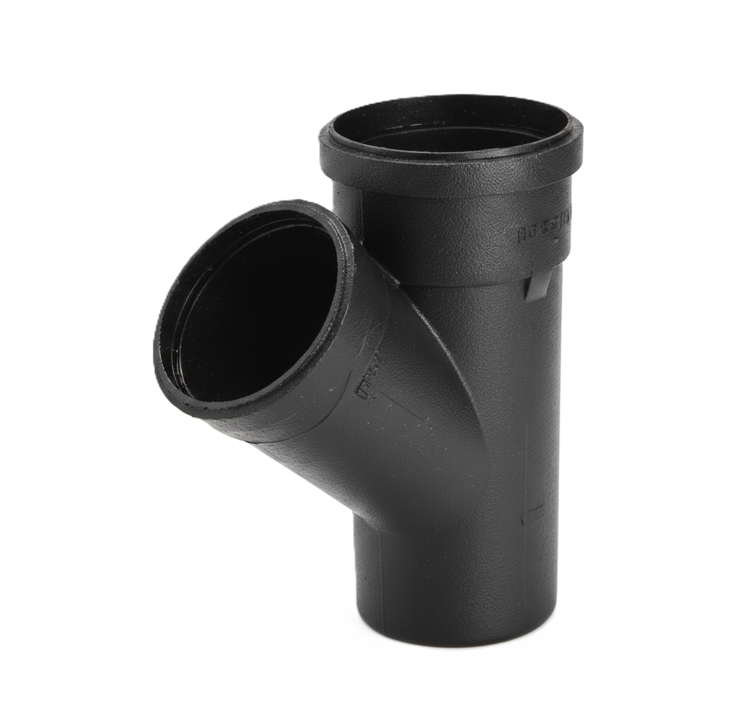 Braga silenziata per scarico idraulico 90x40 mm 45 gradi in polipropilene ultra silenzioso Bampi