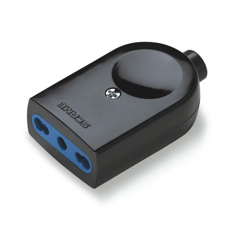 presa mobile 2p t 16a nera scame blueline tecnopolimero resistente