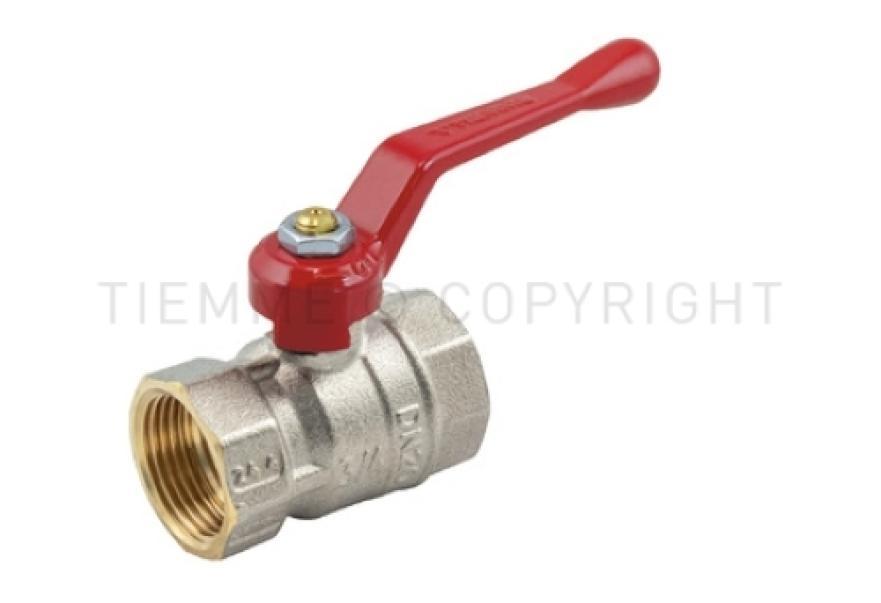 Valvola a sfera nichelata TIEMME attacchi femmina femmina leva rossa 3 4 pollici