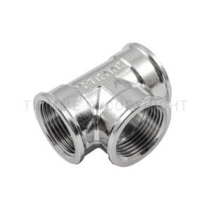 Raccordo a t femmina ottone cromato 1/2"x1/2"x1/2" uni iso 228  1500253