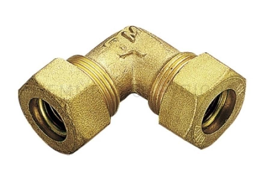 Raccordo diritto doppio a compressione Steel Block per tubo ferro 3 pollici Tiemme vista prospettica