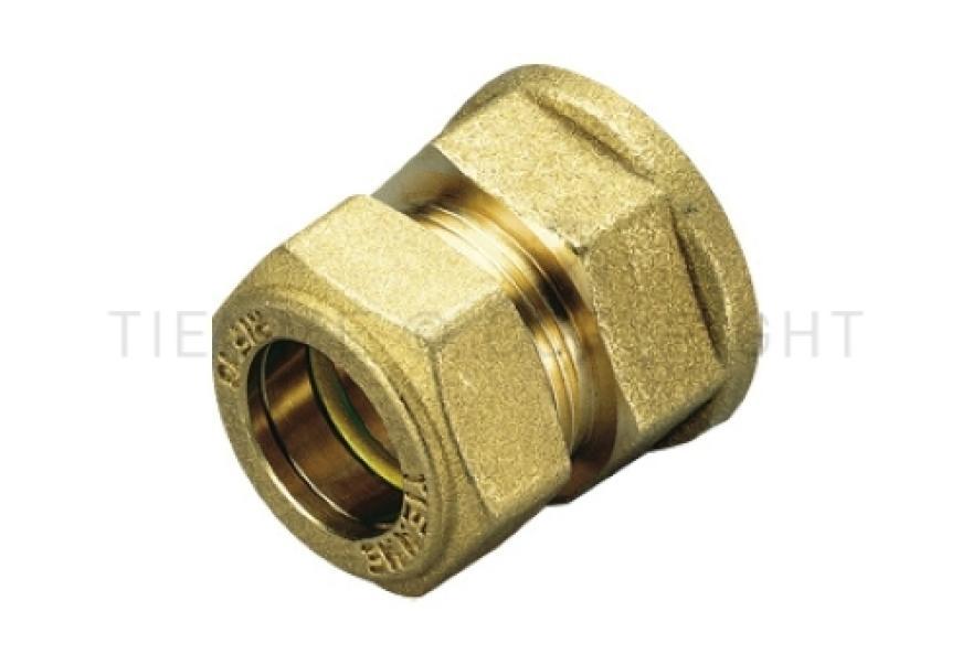 raccordo diritto a compressione gas ottone con oring tiemme per tubi rame