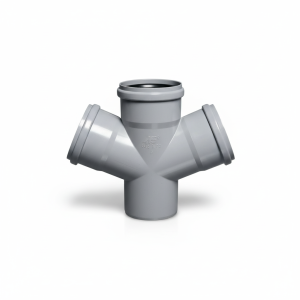 Braga doppia 90/90/90 87,5° in pp grigio per scarico idrico  bda090987