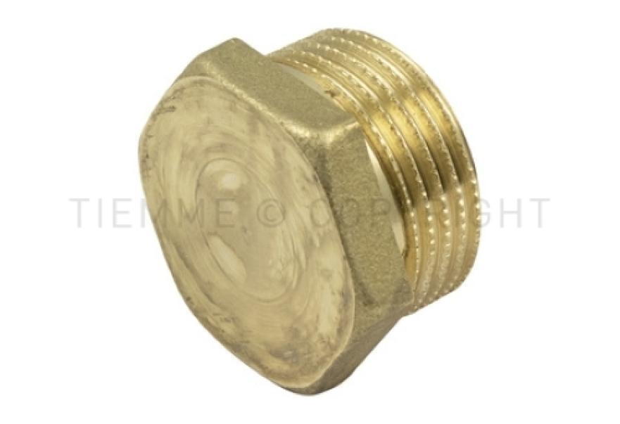 tappo maschio in ottone per raccordi idraulici TIEMME 1 1 4 pollice serie 1500