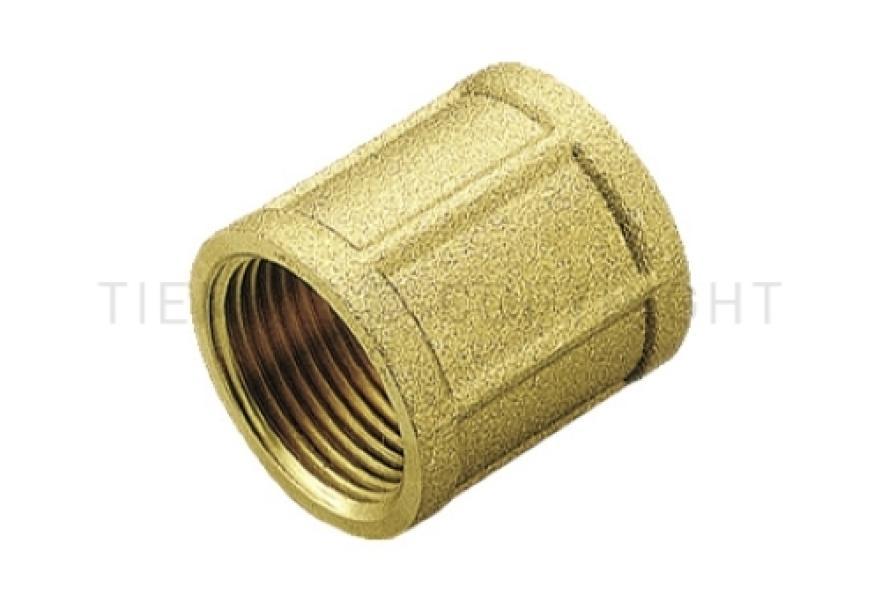 raccordo diritto femmina femmina in ottone per impianti idraulici tiemme