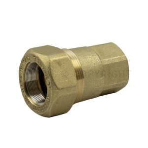 Raccordo diritto femmina f-f per tubo acciaio 3/8 con ogiva ottone  1500114