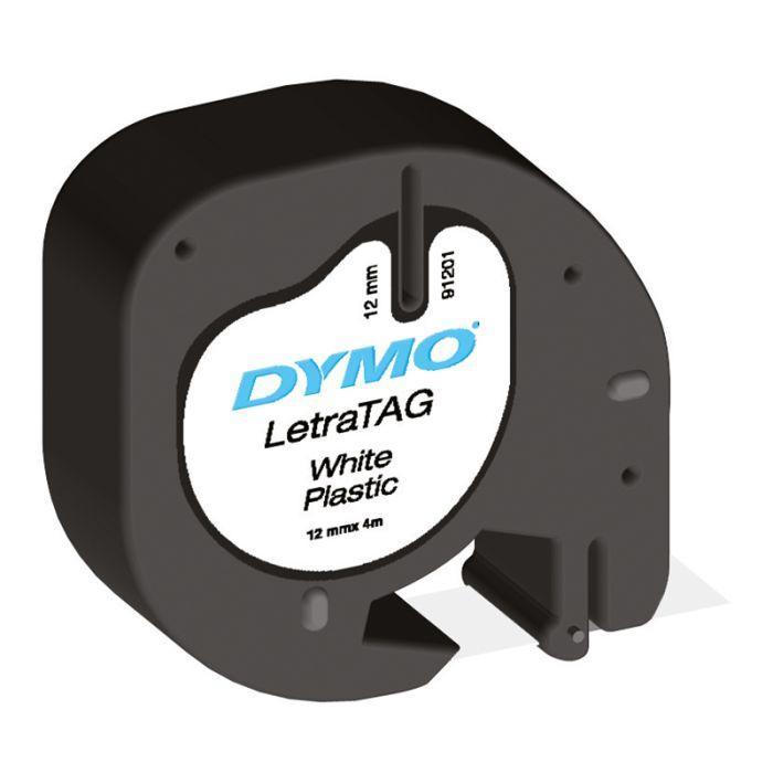 Nastro bianco plastico compatibile etichettatrice Dymo Letratag Dymo 