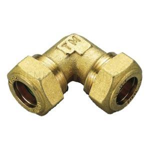 Raccordo curvo doppio compressione o-ring gas ottone 12x12  1353 1350024