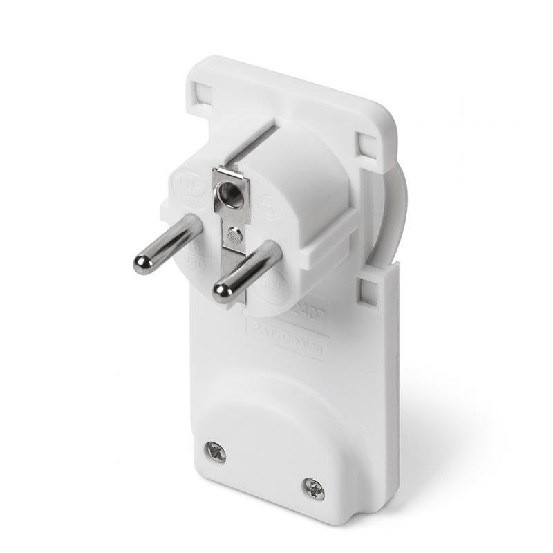 spina salvaspazio universale 2P T 16A bianca per prese schuko scame