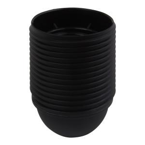 Portalampada e27 filetto stampato termoplastico nero serie lux  190.6000fg