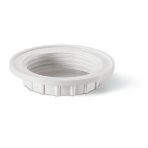 Fermatazza e27 ø58×13 mm termoplastico bianco serie lux  190.73b