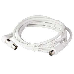 Prolunga tv coassiale 9.5 mm cavo 2 metri termoplastico bianco  180.5902