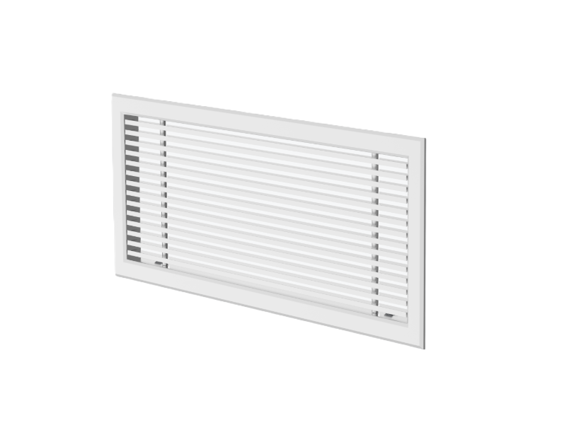 griglia ventilazione alluminio verniciata bianca barre fisse 1000x100 systemair