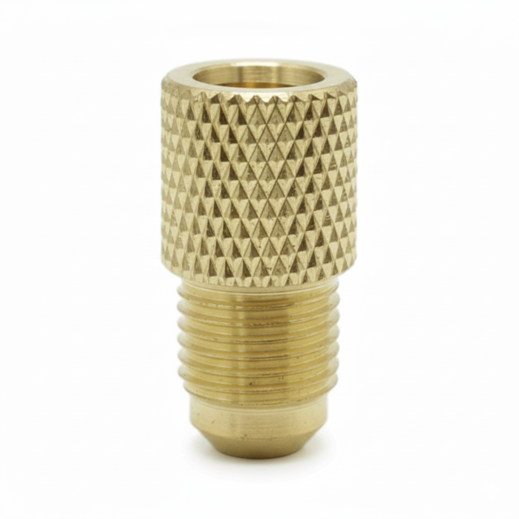 raccordo ottone filettato 1/4 sae femmina x 3/8 sae maschio per pompe vuoto wigam