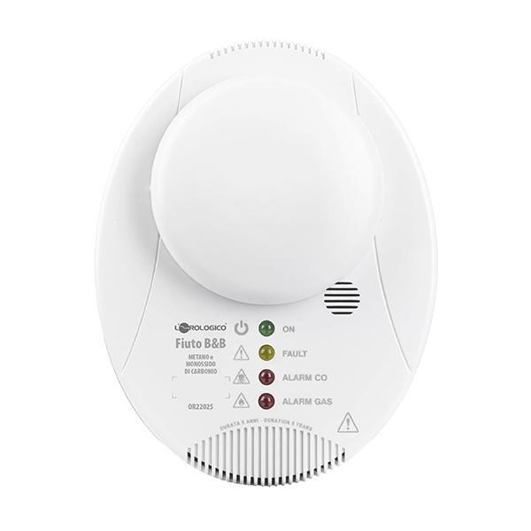 Rilevatore gas metano e monossido di carbonio L Orologico vista frontale OR22025