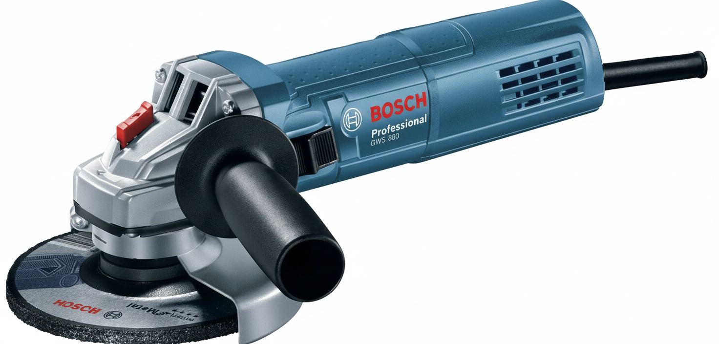 Smerigliatrice angolare Bosch 880 W GWS 880 con disco 125 mm e impugnatura laterale