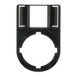Targhetta porta etichetta per pulsanti in plastica nera  ka1-8120 eo 606 7