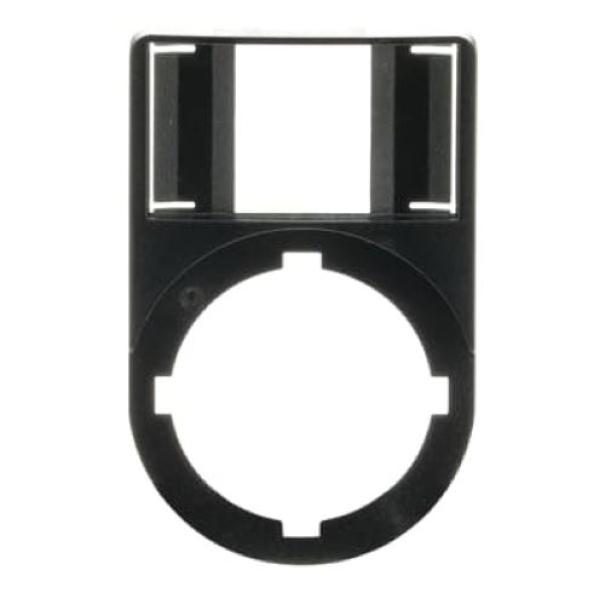 targhetta plastica nera abb 47mm accessorio per pulsantiere quadro elettrico
