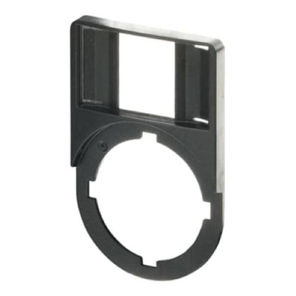 targhetta abb plastica nera vista laterale per dispositivi comando 47mm