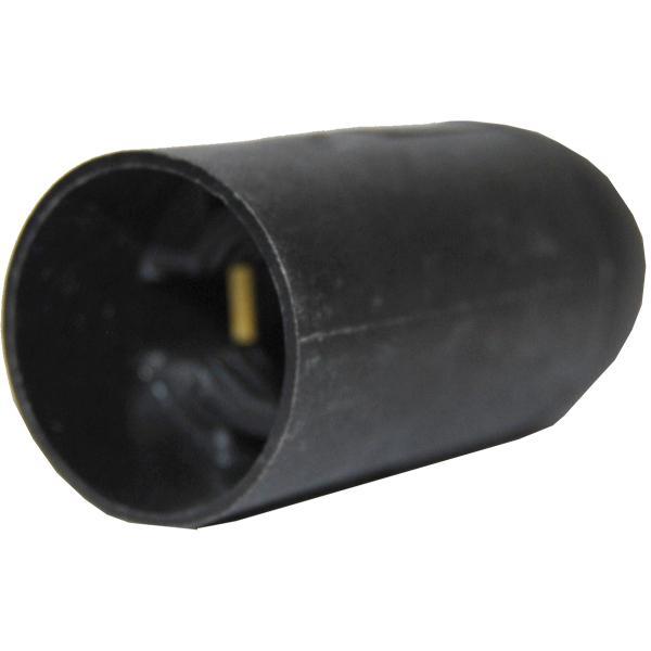 Portalampada elettrico E27 liscio nero Le Officine visto da vicino