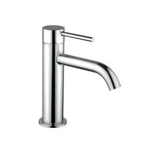 Miscelatore monoforo lavabo cromato bocca 124 mm altezza 162 mm con scarico clic clac  30cr211