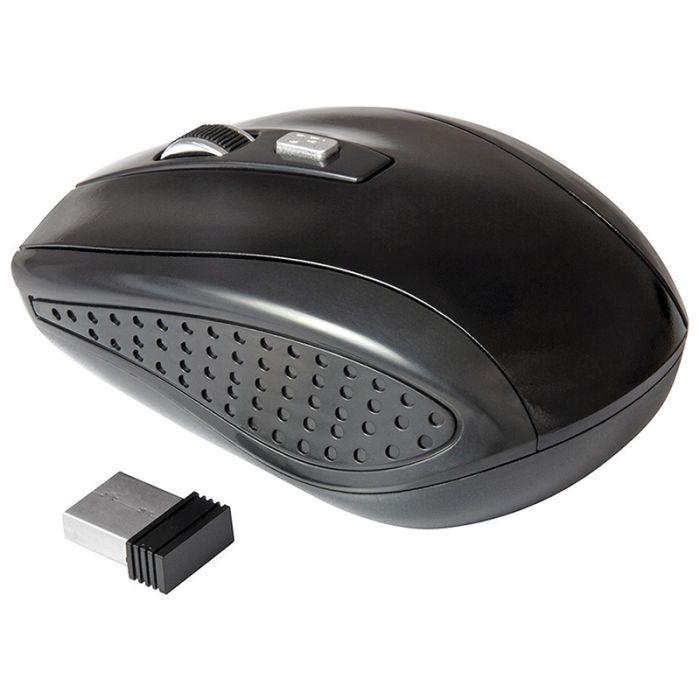 mouse wireless nero con ricevitore usb regolabile dpi 3 tasti elcart