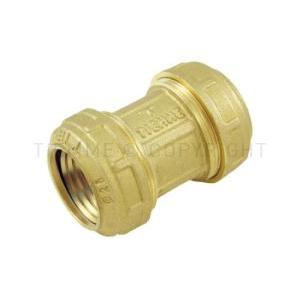 Raccordo diritto doppio compressione o-ring ottone pe pex compatto 40x40  3410016