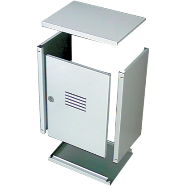 Cassetta gas acciaio zincato chiusa 600x400x240 per contatore esterno