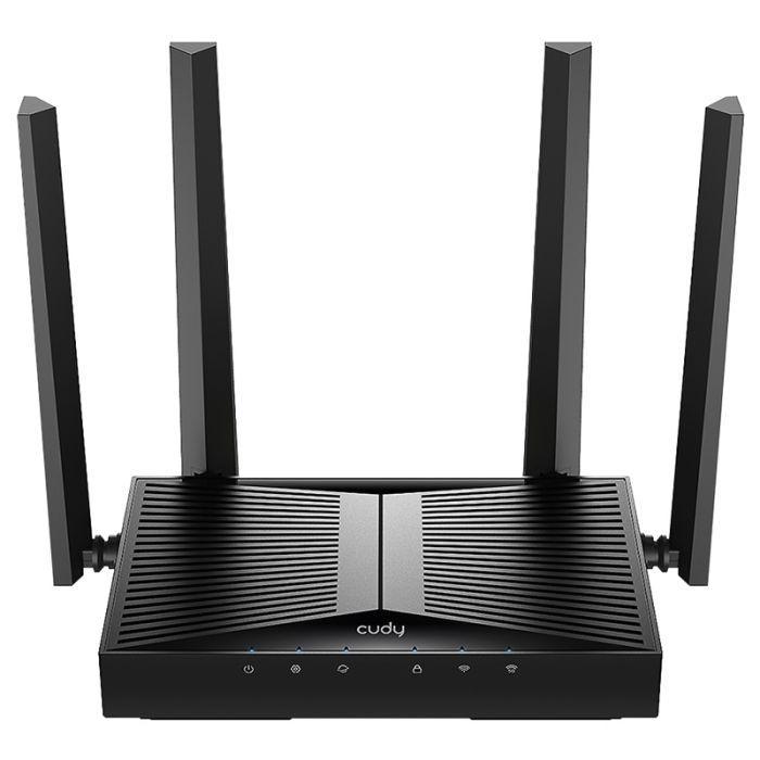 Router WiFi 7 BE3600 Cudy con quattro antenne alte prestazioni, design nero elegante